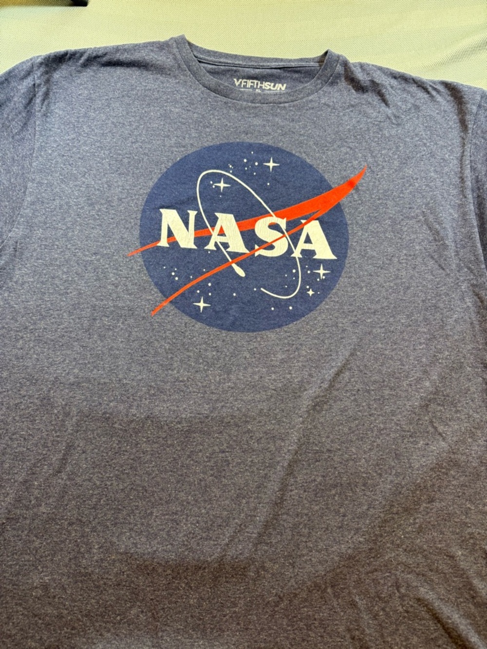 NASA Logo Graphic Tee - Blue with Red Accent